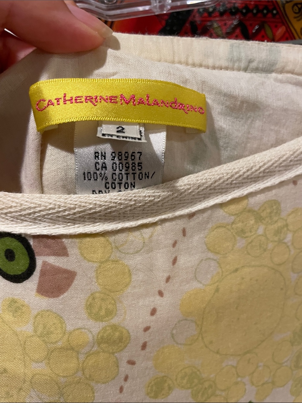 Catherine Malandrino Tiered Floral A-Line Skirt in Yellow, Pink and Black - Picture 2 of 4